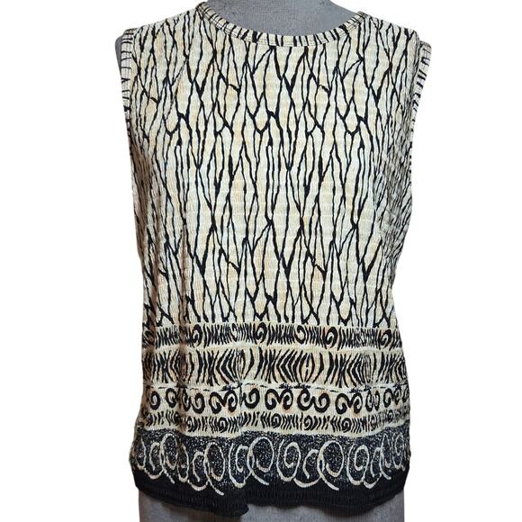 Pleat Pleat by Rafael Tops - Sleevless Blouse Size Medium